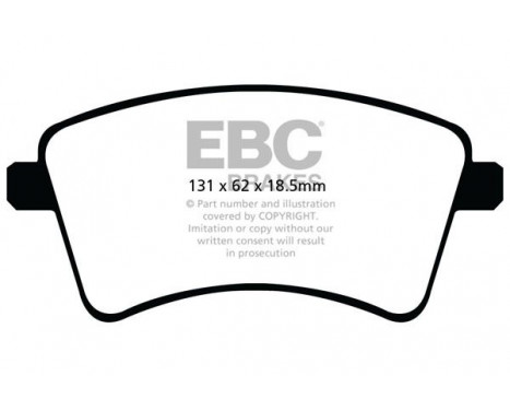 Brake Pad Set, disc brake Greenstuff DP22033 EBC, Image 4