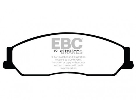 Brake Pad Set, disc brake Greenstuff DP22036 EBC, Image 4
