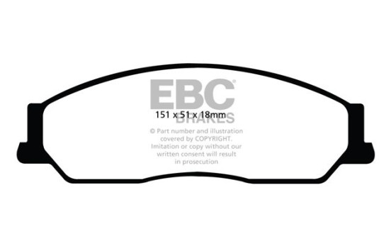 Brake Pad Set, disc brake Greenstuff DP22036 EBC, Image 4