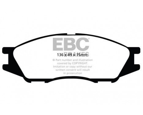 Brake Pad Set, disc brake Greenstuff DP22038 EBC, Image 4