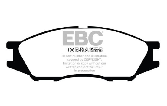Brake Pad Set, disc brake Greenstuff DP22038 EBC, Image 4