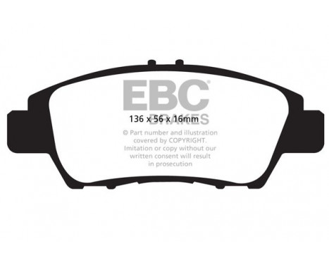 Brake Pad Set, disc brake Greenstuff DP22041 EBC, Image 4