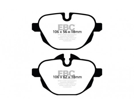 Brake Pad Set, disc brake Greenstuff DP22047 EBC, Image 4