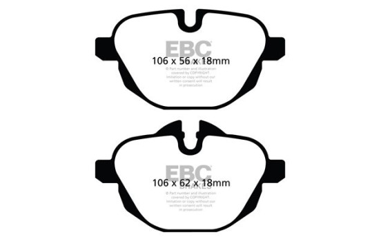 Brake Pad Set, disc brake Greenstuff DP22047 EBC, Image 4