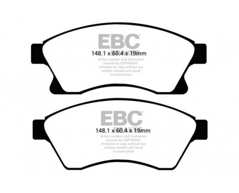 Brake Pad Set, disc brake Greenstuff DP22065 EBC, Image 4