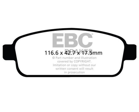Brake Pad Set, disc brake Greenstuff DP22066 EBC, Image 4
