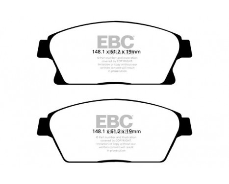 Brake Pad Set, disc brake Greenstuff DP22067 EBC, Image 4