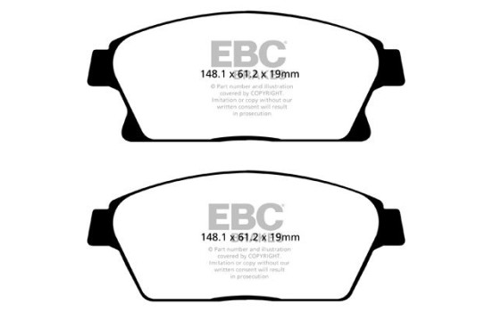 Brake Pad Set, disc brake Greenstuff DP22067 EBC, Image 4