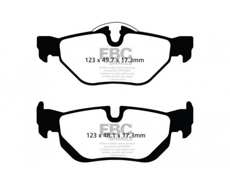 Brake Pad Set, disc brake Greenstuff DP22069 EBC, Image 4