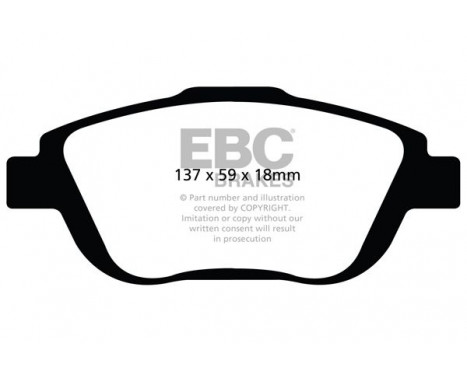 Brake Pad Set, disc brake Greenstuff DP22073 EBC, Image 4