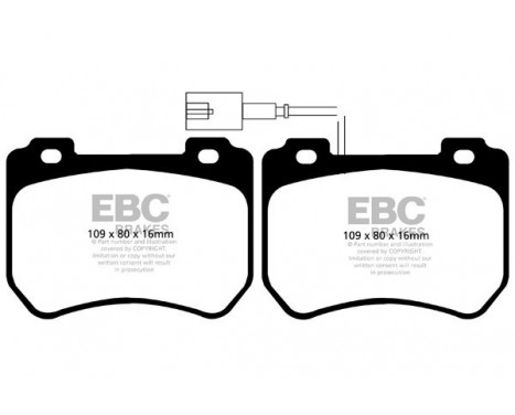 Brake Pad Set, disc brake Greenstuff DP22074 EBC, Image 4