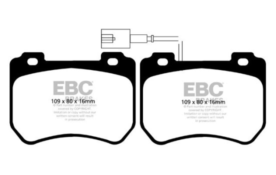 Brake Pad Set, disc brake Greenstuff DP22074 EBC, Image 4
