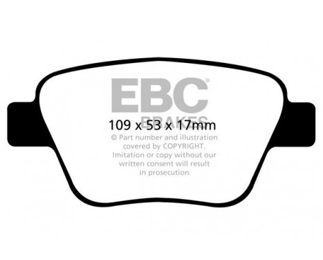 Brake Pad Set, disc brake Greenstuff DP22075 EBC, Image 4