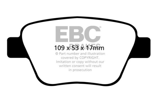 Brake Pad Set, disc brake Greenstuff DP22075 EBC, Image 4