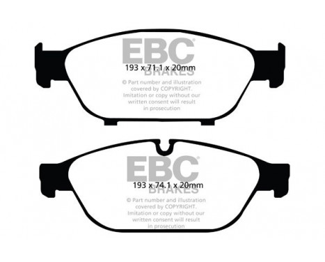 Brake Pad Set, disc brake Greenstuff DP22086 EBC, Image 4