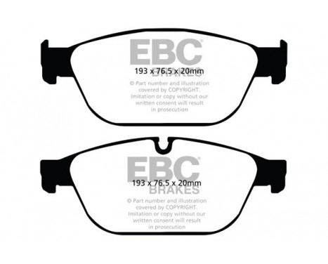 Brake Pad Set, disc brake Greenstuff DP22087 EBC, Image 4