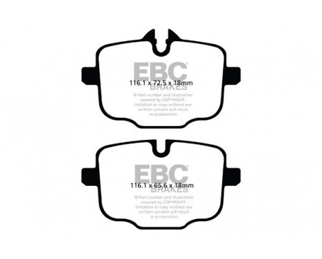 Brake Pad Set, disc brake Greenstuff DP22089 EBC, Image 4