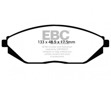 Brake Pad Set, disc brake Greenstuff DP22097 EBC, Image 4