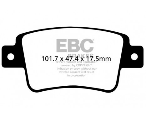 Brake Pad Set, disc brake Greenstuff DP22101 EBC, Image 2