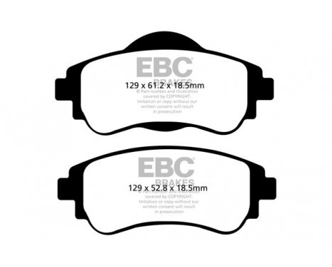 Brake Pad Set, disc brake Greenstuff DP22109 EBC, Image 4