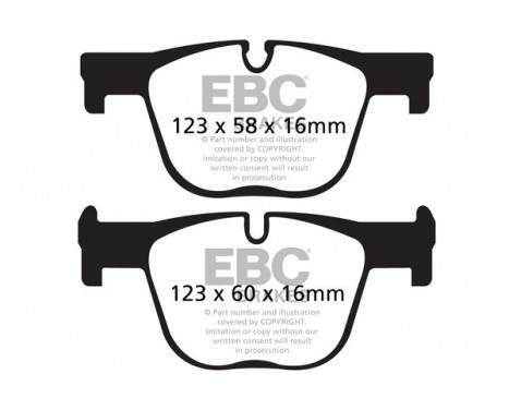 Brake Pad Set, disc brake Greenstuff DP22131 EBC, Image 4