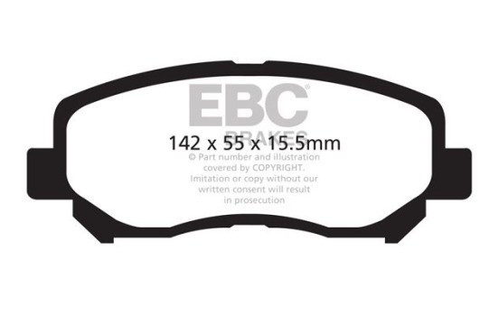 Brake Pad Set, disc brake Greenstuff DP22134 EBC, Image 4