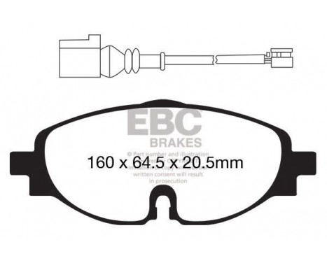 Brake Pad Set, disc brake Greenstuff DP22150 EBC, Image 4