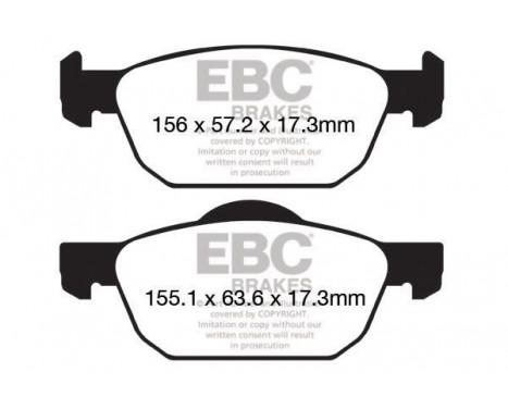 Brake Pad Set, disc brake Greenstuff DP22154 EBC, Image 4