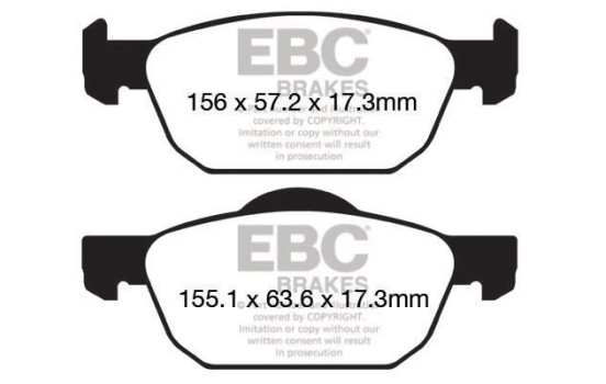 Brake Pad Set, disc brake Greenstuff DP22154 EBC, Image 4