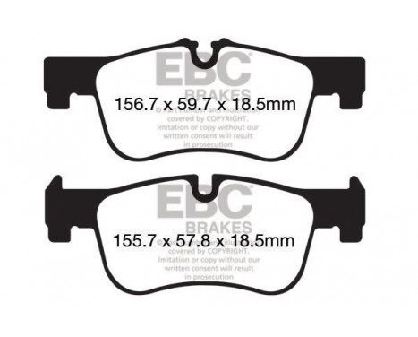 Brake Pad Set, disc brake Greenstuff DP22155 EBC, Image 4