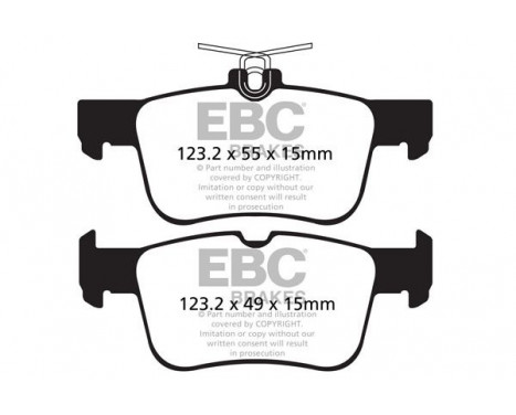 Brake Pad Set, disc brake Greenstuff DP22160 EBC, Image 4