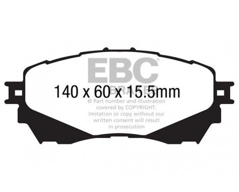 Brake Pad Set, disc brake Greenstuff DP22170 EBC, Image 4