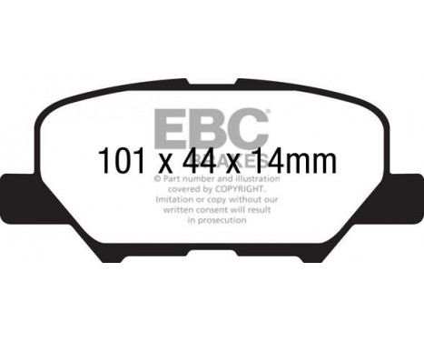 Brake Pad Set, disc brake Greenstuff DP22171 EBC, Image 4