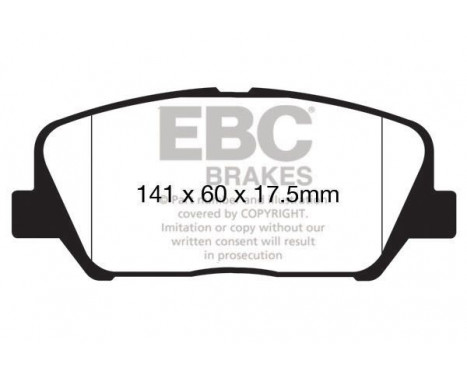 Brake Pad Set, disc brake Greenstuff DP22172 EBC, Image 4