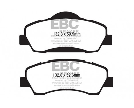Brake Pad Set, disc brake Greenstuff DP22177 EBC, Image 4