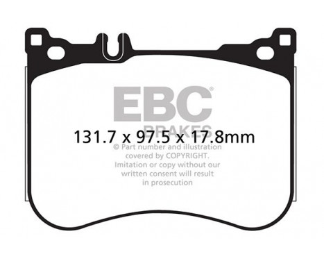 Brake Pad Set, disc brake Greenstuff DP22178 EBC, Image 4