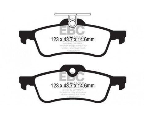 Brake Pad Set, disc brake Greenstuff DP22181 EBC, Image 4