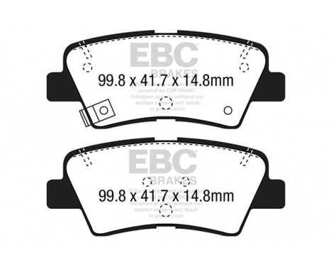 Brake Pad Set, disc brake Greenstuff DP22188 EBC, Image 4