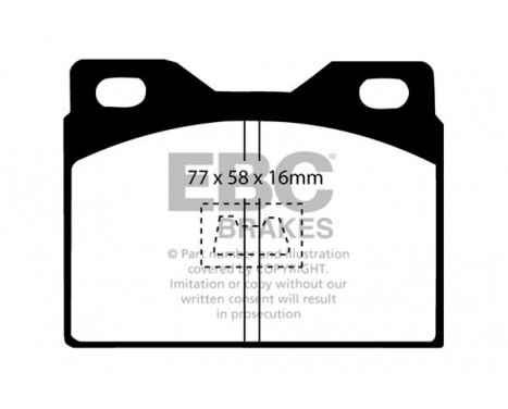 Brake Pad Set, disc brake Greenstuff DP2220 EBC, Image 4