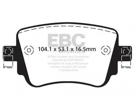 Brake Pad Set, disc brake Greenstuff DP22201 EBC, Image 4