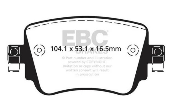 Brake Pad Set, disc brake Greenstuff DP22201 EBC, Image 4