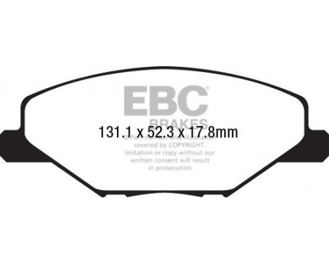 Brake Pad Set, disc brake Greenstuff DP22211 EBC, Image 4