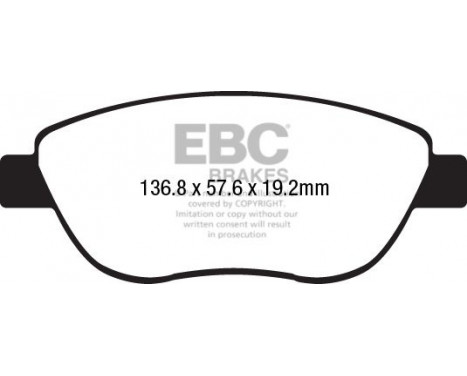 Brake Pad Set, disc brake Greenstuff DP22212 EBC, Image 4