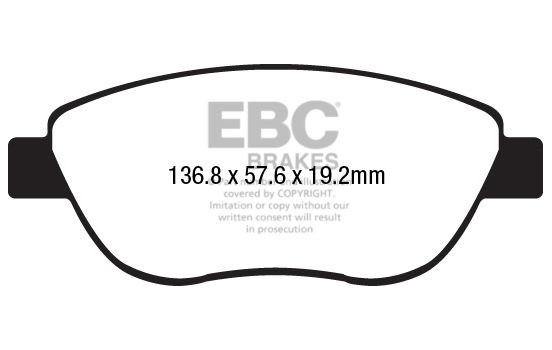 Brake Pad Set, disc brake Greenstuff DP22212 EBC, Image 4