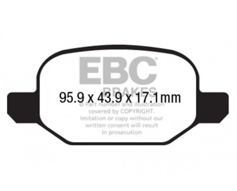 Brake Pad Set, disc brake Greenstuff DP22213 EBC, Image 4