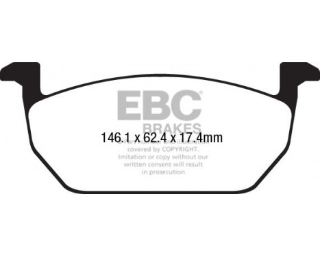 Brake Pad Set, disc brake Greenstuff DP22225 EBC, Image 4