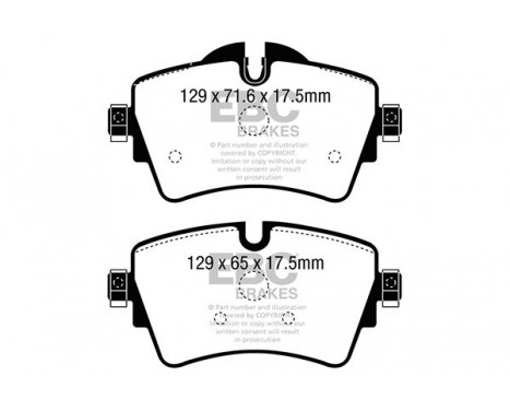 Brake Pad Set, disc brake Greenstuff DP22227 EBC, Image 4