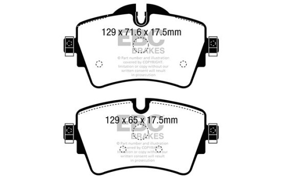 Brake Pad Set, disc brake Greenstuff DP22227 EBC, Image 4