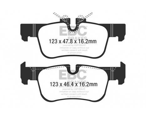 Brake Pad Set, disc brake Greenstuff DP22235 EBC, Image 4
