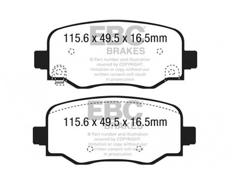 Brake Pad Set, disc brake Greenstuff DP22237 EBC, Image 4